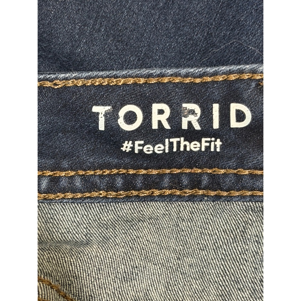 Torrid Luxe Slim Boot Super Stretch Dark Wash Denim Jeans Womens 16R 18302857 - Picture 3 of 7